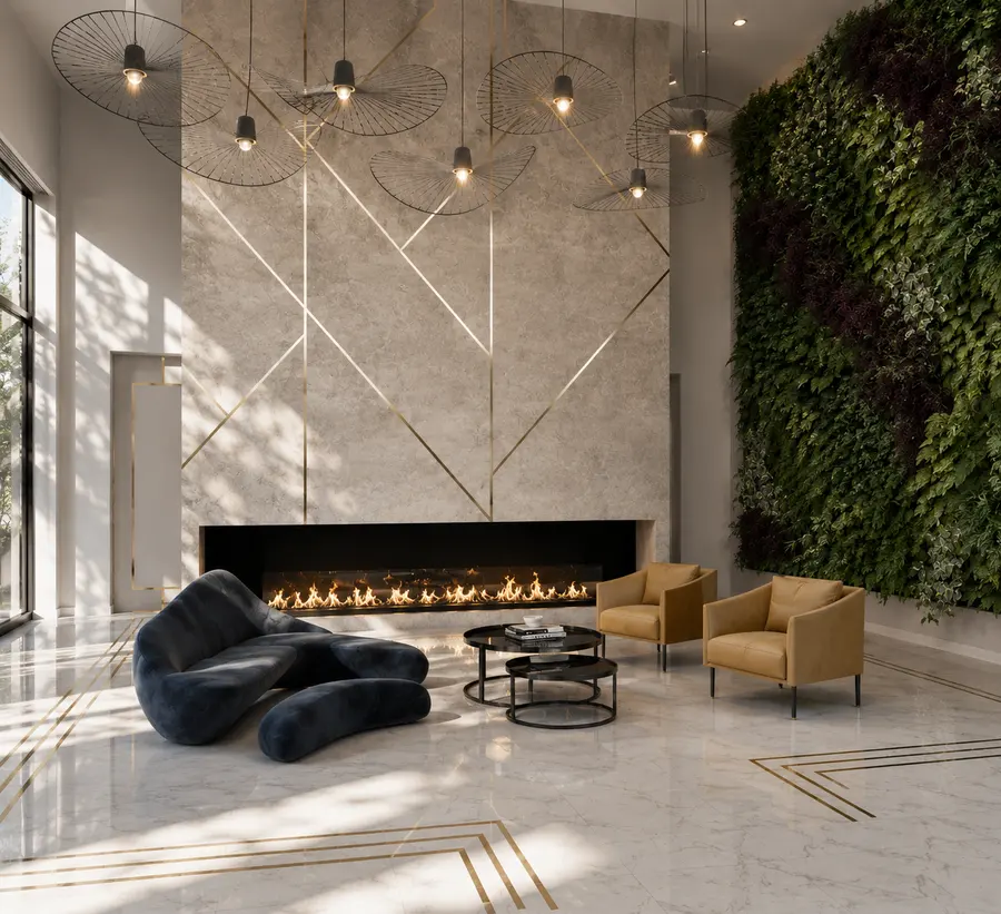 Lobby — Condo Milan — Montréal